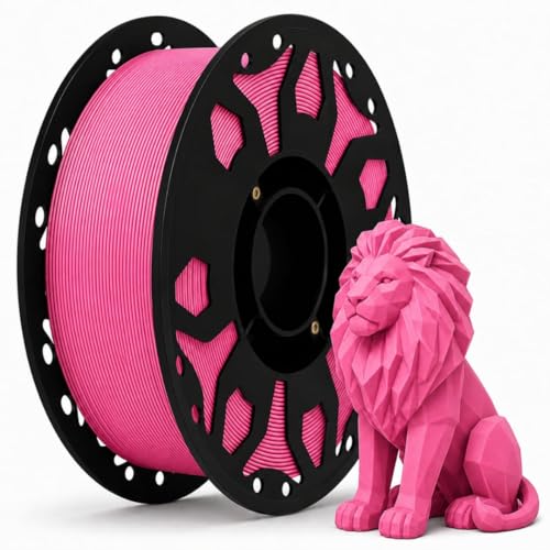 Image of FILAMONT PLA+ 3D Printer Filament 1.75mm, High Strength & Low Warp Printing Material, Dimensional Accuracy ±0.02mm, Vacuum Sealed with Desiccant, 1kg Spool (Pink)