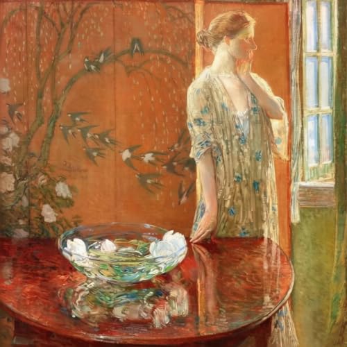 Toile Frederick Childe Hassam pour habiller un mur vide avec une peinture élégante 50x50cm