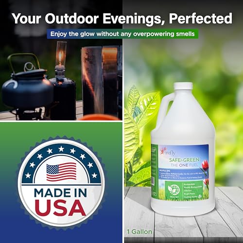 Image of Firefly Fuel - Eco-Friendly Lamp Oil & Tiki Torch Fuel - Clean Burning, Odorless, 1 Gallon
