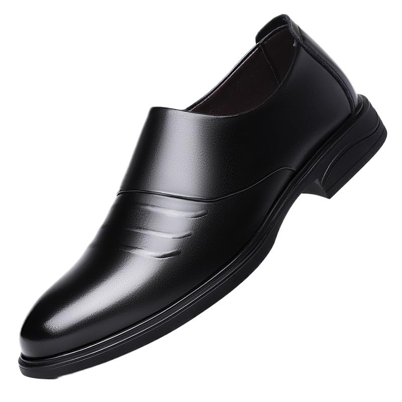 Men's Slip-On Dress Shoes Men Classic Patent Leather Oxford Shoes Wedding Business Office Loafers for Men