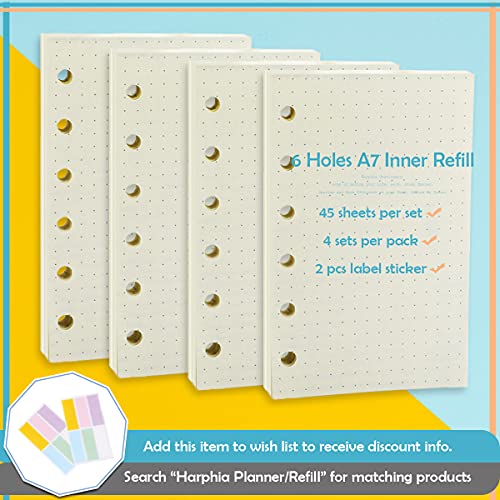 Recambio de planificador A7 Harphia de papel Mattrix satinado con textura premium de alta densidad 3
