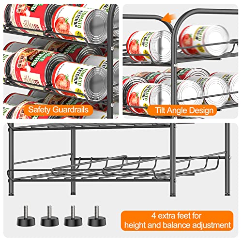 Ybing Can Rack Organizer 7 Tier Can Storage Dispenser Holds Up To 84 Cans For Food Storage Can Storage Rack Holders For Kitchen Cabinet Or Pantry, Black #TOP4