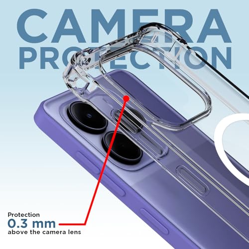 Image of Pikkme Back Cover for Redmi Note 14 /13 5G Mag-Safe Shockproof PC + TPU | Protective Case Magnetic Support | Bumper Case (Transparent Mag-Safe)