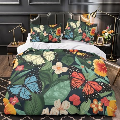 Parure de couette papillon 3D le cadeau idéal pour décorer un lit double - 4
