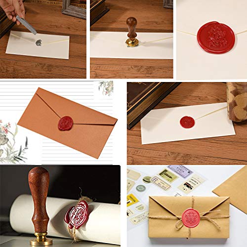 Sundee SD-A2048-Y-S Wax Seal Stamp, Vintage Retro Brass Head thumb #5