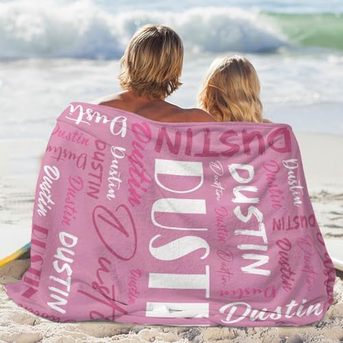 Personalized Blankets for Kids with Names Customized Blankets with Name for Adult Custom Blanket Gift for Birthday Christmas Valentines Day Gift