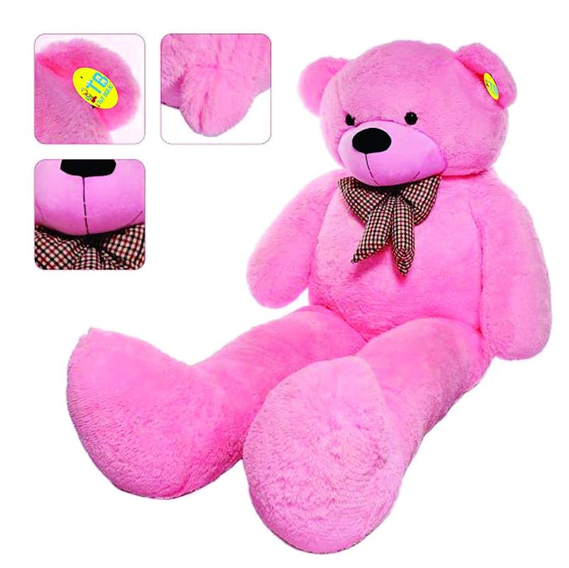 Image of 3 Feet Pink Teddy Bear | Soft Plush Toy for Kids & Adults | Cute Cuddly Stuffed Animal | Birthday, Anniversary & Valentine's Gift for Loved Ones