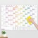 Häfft® abwischbarer Wandkalender 2026 groß: 89 x 63 cm (größer als A1) gerollt, 15 Monate: Nov 2025 - Jan 2027, Wandplaner Rainbow- nachhaltig & klimafreundlich