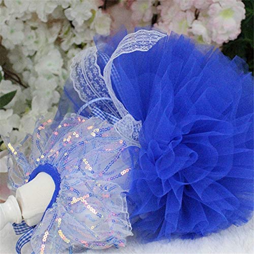 Fegoclt Dog Clothes Pet Wedding Dress Pet Royal Blue Pettiskirt Wedding Dress Short Wedding Dress (Size : Medium) #TOP5