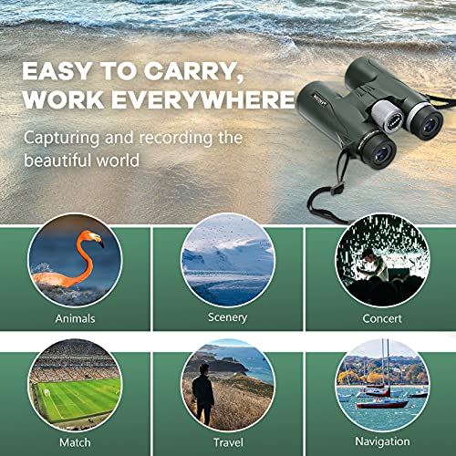 NOCOEX Professionelles Fernglas Erwachsene 10x42,High Definition Fernglas,für Erwachsene mit BAK4 Prisma für Reisen… – Bild 7
