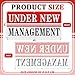 Hahafelt 2x4 Feet Under New Management Banner Sign with 6 Grommets Weatherproof Polyester Vinyl Hanging Banner for Outdoor Indoor Business Industrial Store Yard Signs