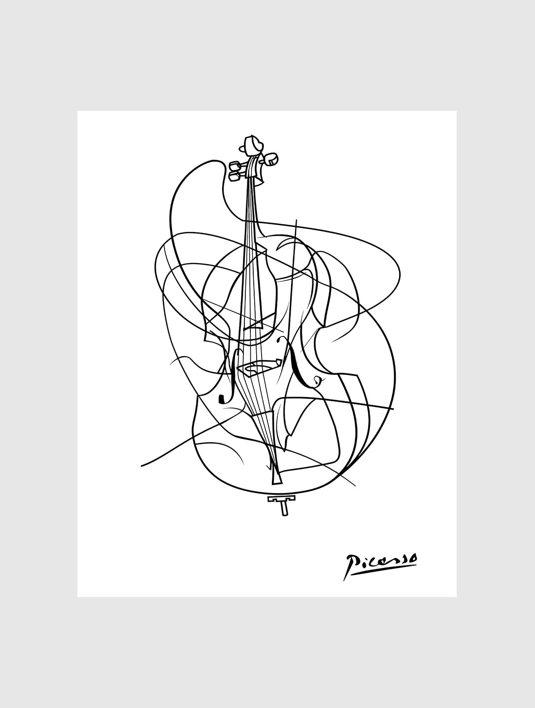 Amazon.com: ZYANART Drawing by Pablo Picasso Wall Art Decoration