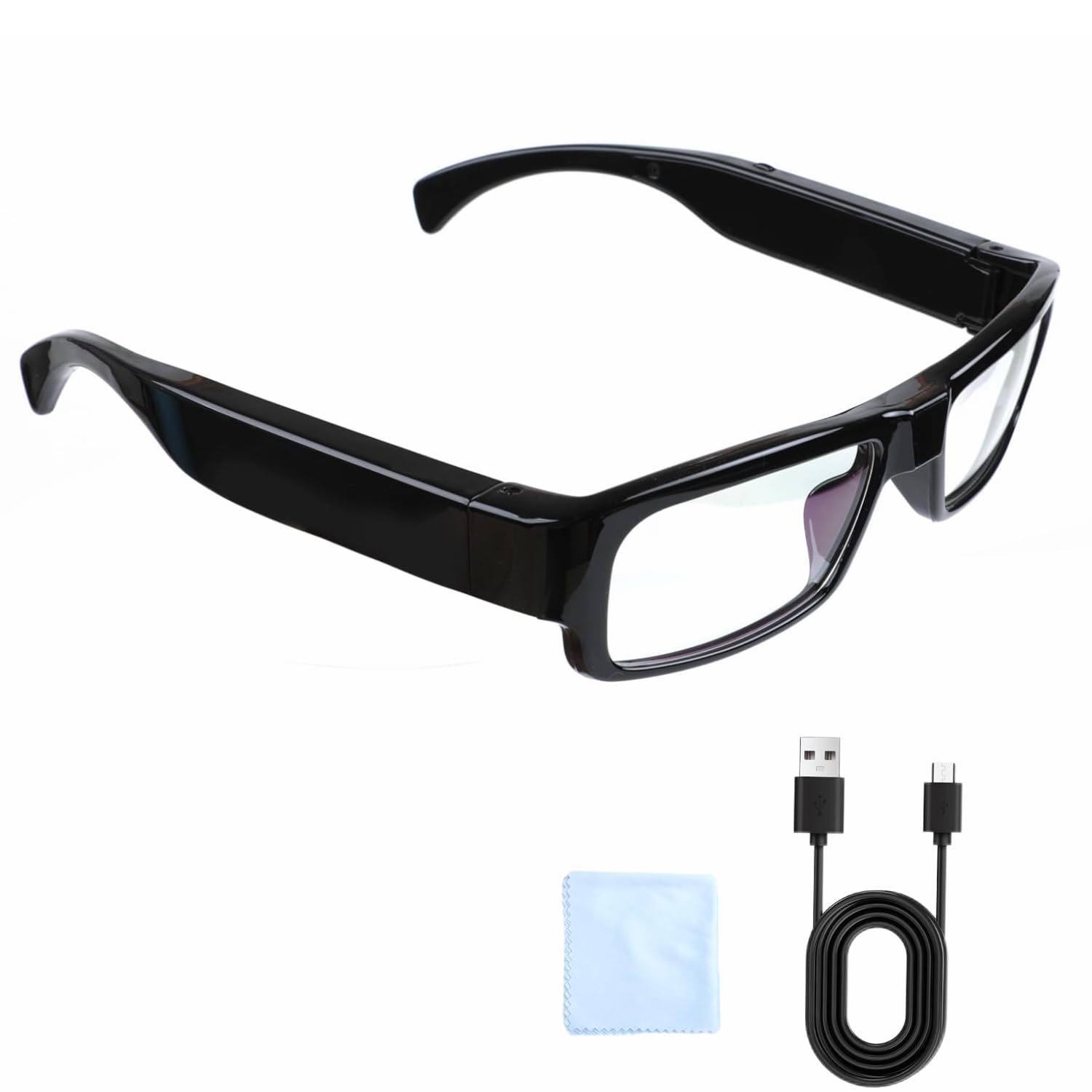 Shenmeila Black 1080P Hd Spy Camera, Video Recording Glasses, Outdoor Sport Glasses With Camera Wearable Eyeglass