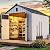 YITAHOME Outdoor Storage Shed 8x10 Ft, Plastic Storage Sheds with Floor, Lockable Doors, Windows, and Vents for Patio, Lawn, Backyard, Large Garden Storage for Bikes, Mowers, and Garden Tools, Gray