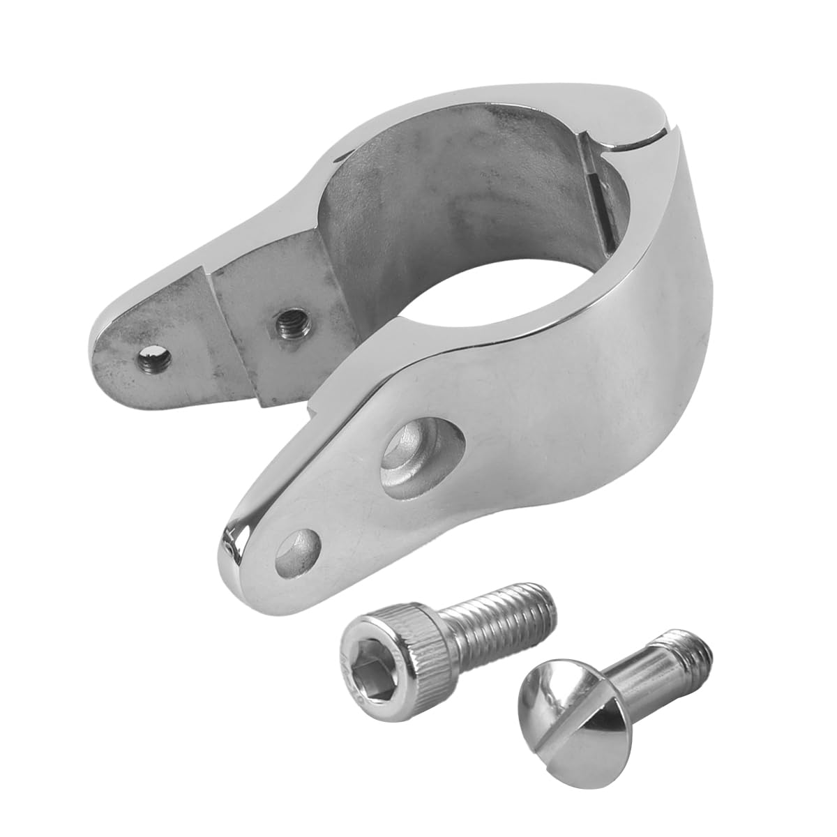 Teron 2 morsetti per tubi in acciaio inox con cerniera per barche Bimini Top pieghevole ganascia scorrevole scorrevole hardware morsetto per tubi per barche Bimini 25 mm