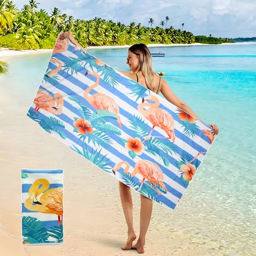 BNWRRCVKE Telo Mare Microfibra ad Asciugatura Rapida, 90 x 180 cm Asciugamano da Spiaggia, Senza Sabbia, Super leggero, Telo Mare Grande per Lo Sport, Yoga, Viaggi, Campeggio, Palestra, Piscina