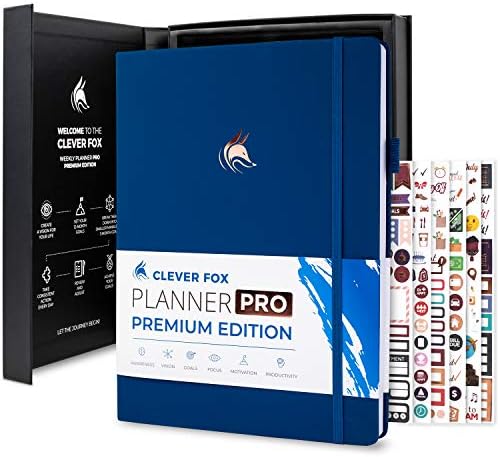 Clever Fox Planner Pro Premium Edition Luxurious Weekly & Monthly Planner + Budget Planner Organizer for Productivity & Reaching Goals, Undated, A4 Hardcover + Keepsake Box, Lasts 1 Year, Peach Pink