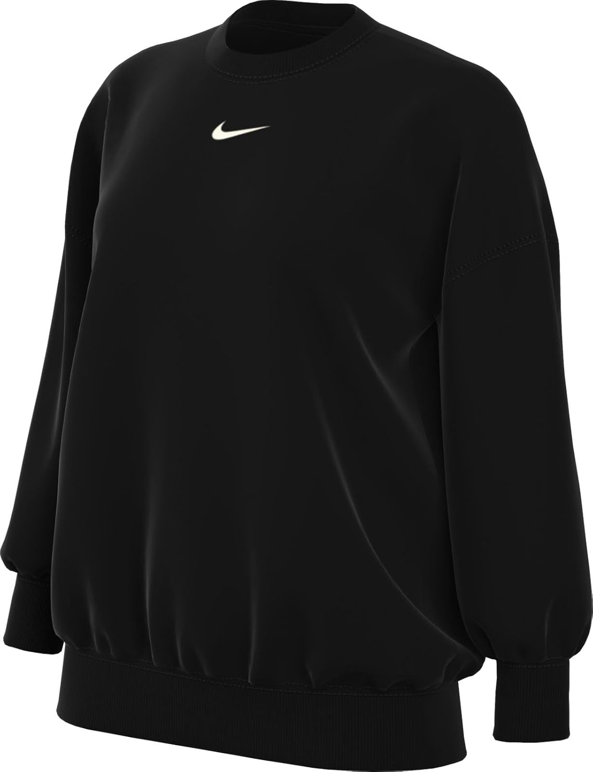 Nike Sportswear Phoenix Fleece Women's Oversized Crew-Neck Sweatshirt (Black/Sail)