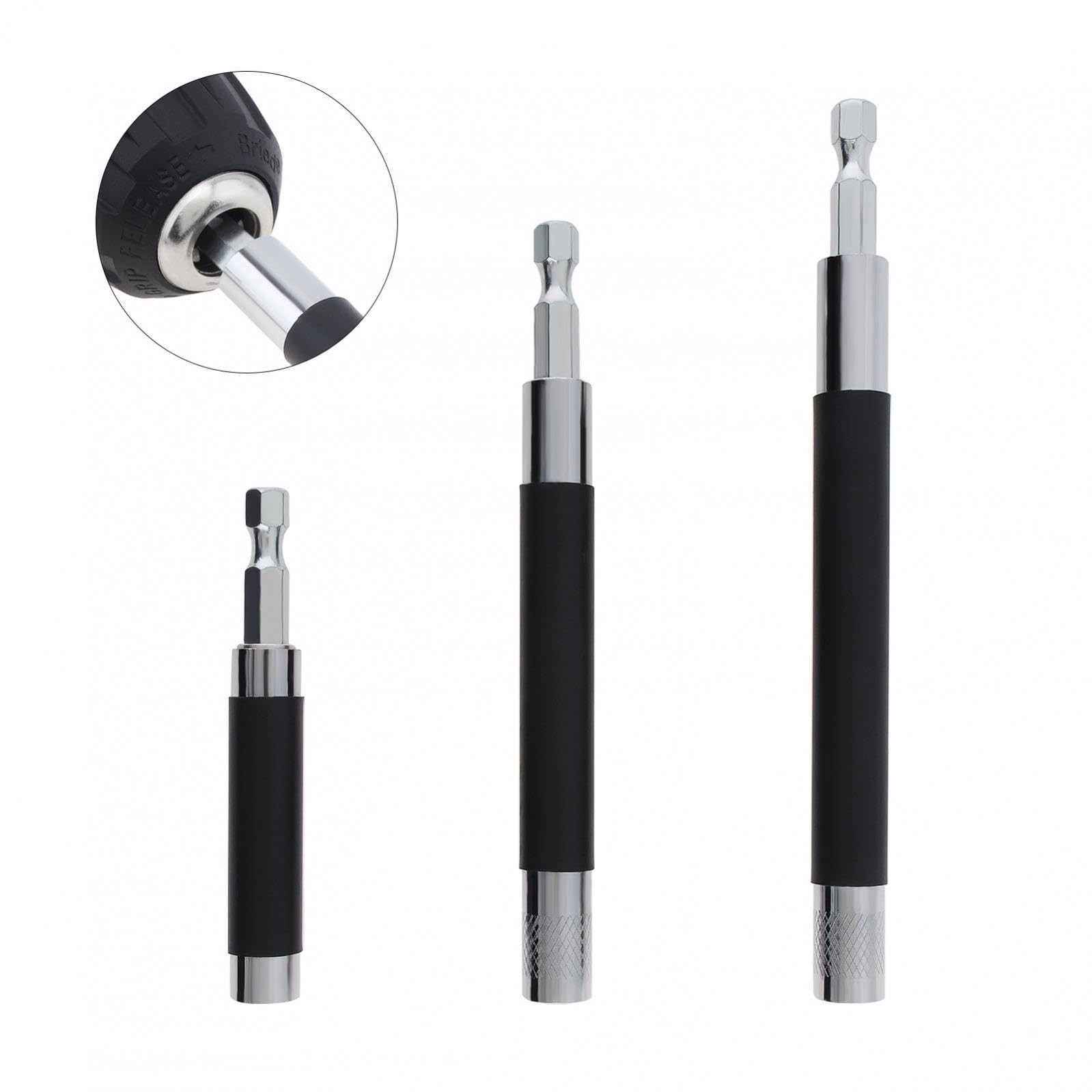 Drill Extension Bit Holder Steel Impact Magnetic Pivoting Bit Tip