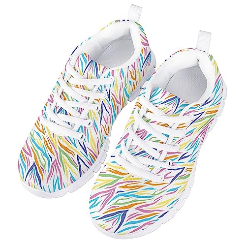 MARSVOVO Kids Print Slip On Running Shoes Lightweight Breathable Athletic Walking Shoes for Boys Girls Lace-up Most Comfortable Fashion Casual Resistant Sports Vocation Travel Kids Sneakers