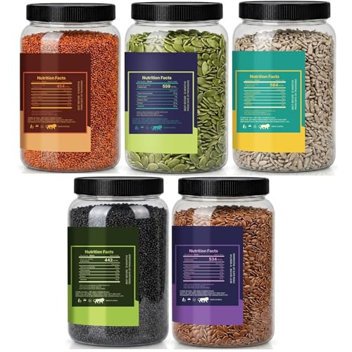 Image of LILA DRY FRUITS Seeds Combo Pack Pumpkin Sunflower Basil Halim Flax Seed 100 g x 5 | Mixed Raw Super Seeds for Daily Nutrition Perfect for Gifting