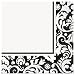 Black Damask Party Napkins, 16ct