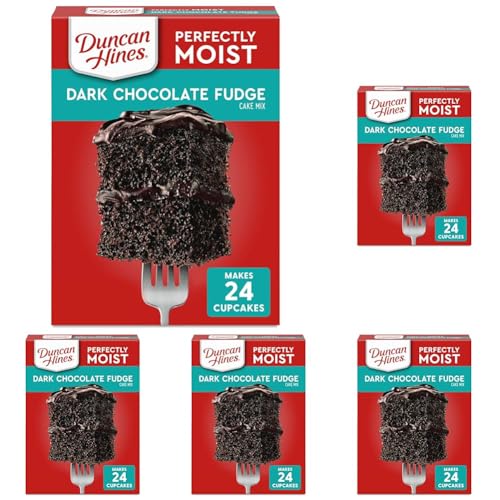Duncan Hines Classic Cake Mix, Dark Chocolate Fudge, 15.25 oz (Pack of 5)