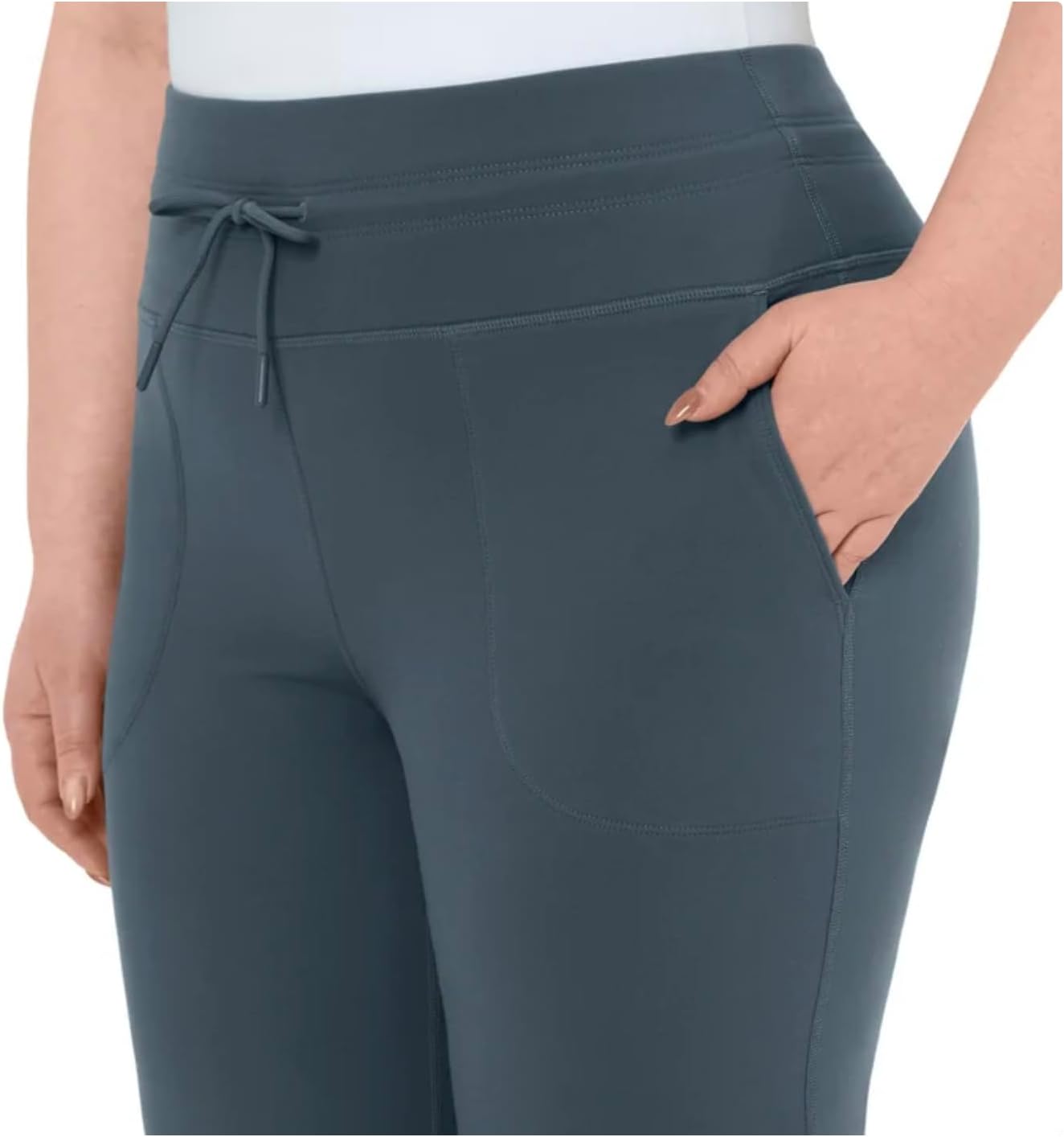 Mondetta Women's Stretch High Rise Straight Leg Active Pant - Image 3