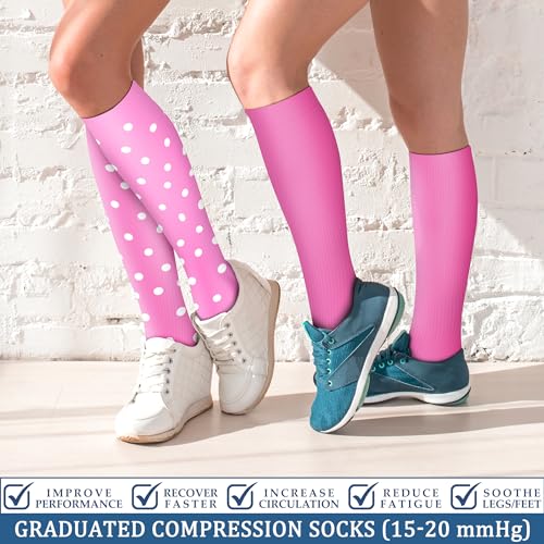 Image of FEYHAY Copper Compression Socks (3 Pairs) 15-20 mmHg Circulation is Best Athletic & Daily for Men & Women, Running, Climbing