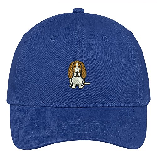 Trendy Apparel Shop Basset Hound Dog Breed Embroidered Soft Cotton Low Profile Dad Hat Baseball Cap - Royal