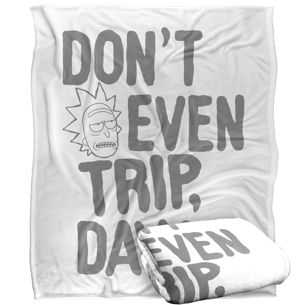 RICK AND MORTY Blanket, 152 x 127 cm The Don't Even Trip Silky Touch Super Soft Throw Blanket