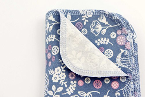 ImseVimse Organic Cotton Washable Reusable Cloth Baby Wipes 12 Pieces (Garden)