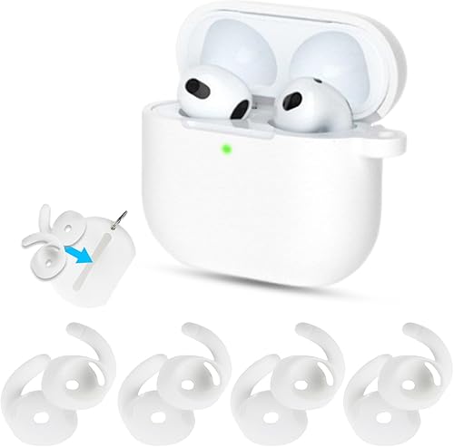 Miniatura 11 de Ganchos para los oídos para AirPods 4 (2024) [bolsa de almacenamiento añadida] 4 pares de cubiertas antideslizantes para las orejas, accesorios de