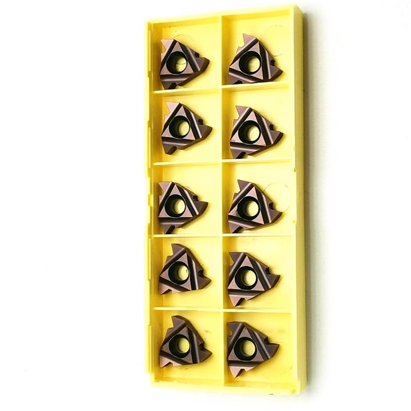10 piezas de herramientas de roscado 11ER 11IR 22ER 22IR AG60 VP15TF US735, herramientas de torneado de rosca angular, herramienta de corte de inserto de carburo de tungsteno for torno CNC(22ER AG60 V