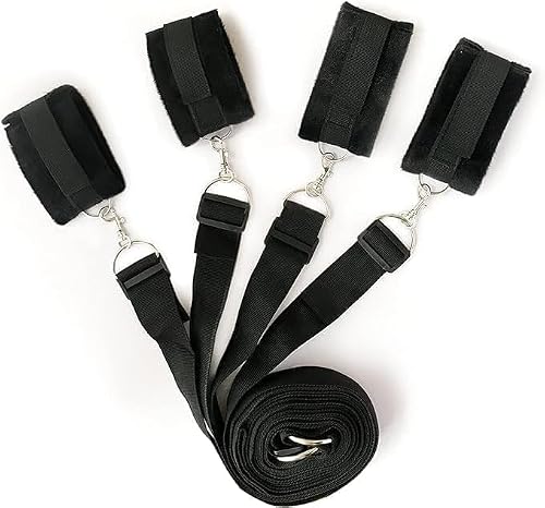 Adult Sex Toys Plush Leather Handcuffs Collars,Bed Ties Restraints Neck to Wrist Restraints Rope kit,Adjustable Bondage Gear & Accessories,Couple SM Sex Game Tool Yoga Sweater I6