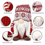 OIMIMY Gnome Christmas Decorations Ornaments Santa Swedish Nordic Tomte Elf Stuffed Dwarf Thanksgiving Valentines Birthday Christmas Gnomes Plush Decor for Home Tiered Tray Tabletop - Image 9