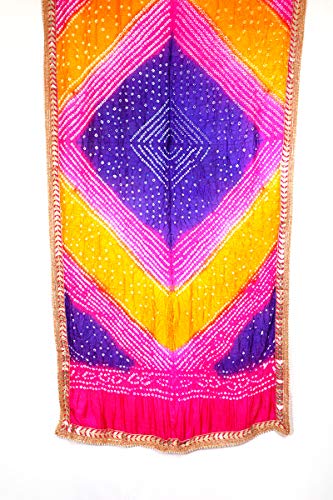 Bandhani Dupatta Women's Tie & Dye long Veil scarves Hijab Stole Sarong Party Wear2