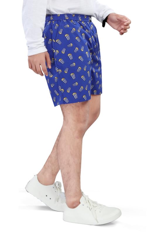 Image of UNOseven Shorts for Boys - 100% Cotton Printed with Side Pockets - Pack of 2 - Available from Size 7 Years to XL