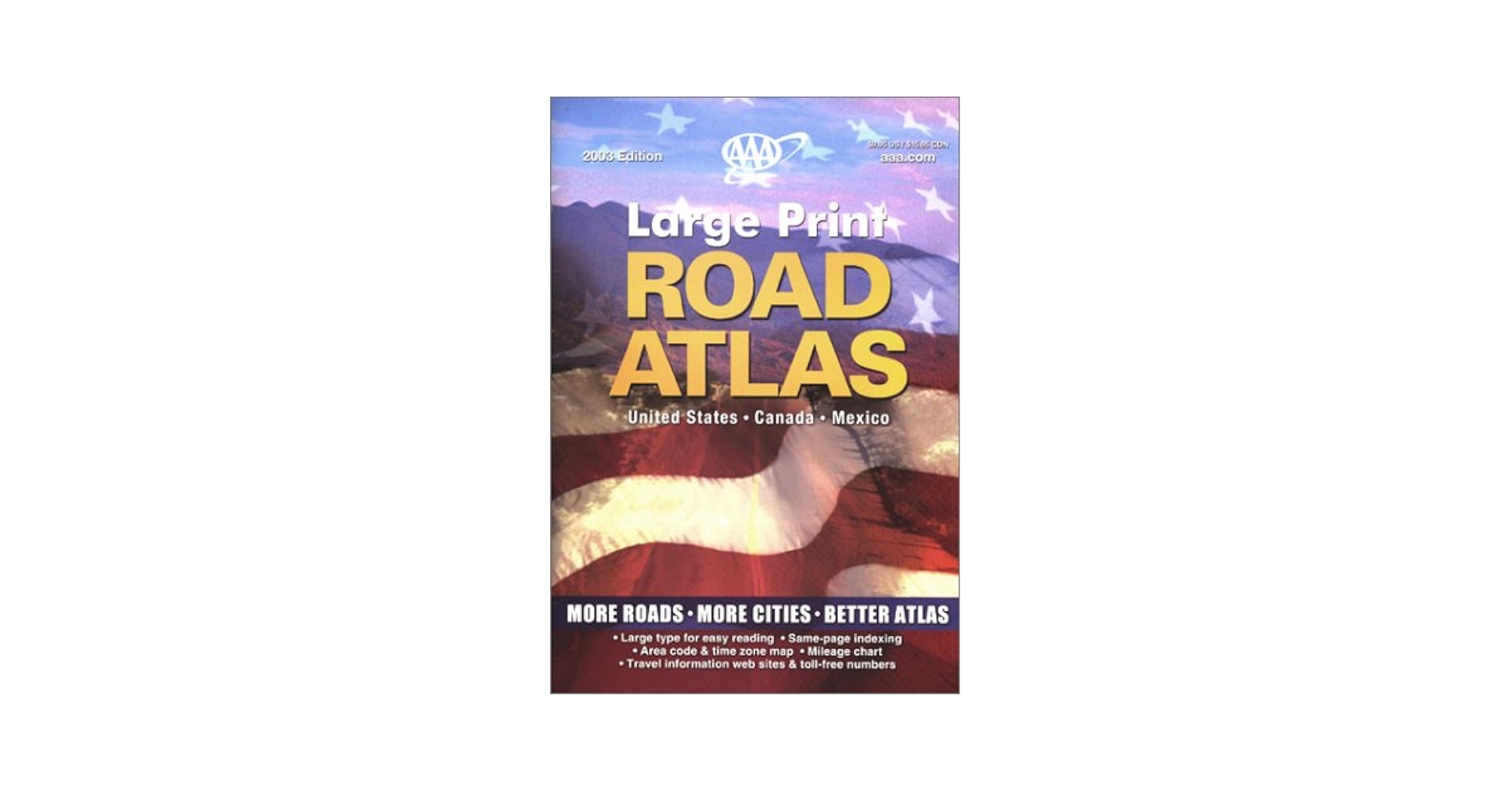 AAA Large Print Road Atlas: AAA: 9781562517878: Amazon.com