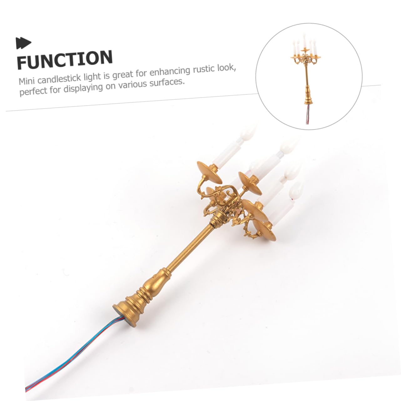 ifundom 4 Portavelas En Miniatura Mini Candelabro Mini Lámpara Modelo De Mesa De Arena Escena