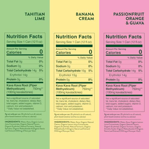 Melo Sparkling Kava Drink, Variety Pack, Non-Alcoholic, Sugar Free, Zero-Calorie Refreshing Beverage Assortment, 12 Pack, 12 oz Cans - Thumbnail 2