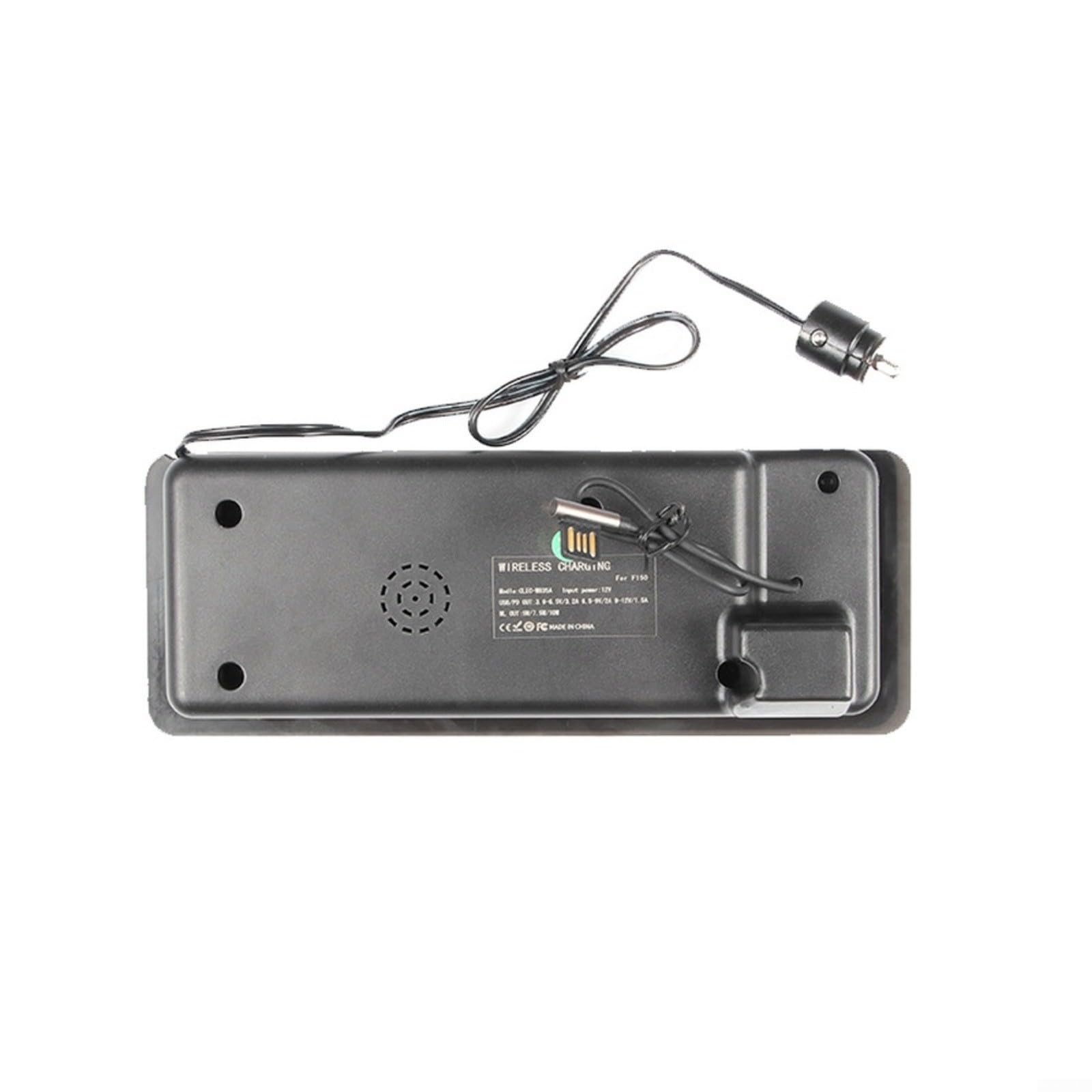 Caricabatterie wireless da 15 W per Ford F-150 per Raptor 2017-2020 | Ricarica rapida da 15 W, materiale ABS, compatibile con smartphone e chiavi