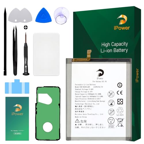 Amazon | iPower for Galaxy S21 5G バッテリー 容量3880mAh EB