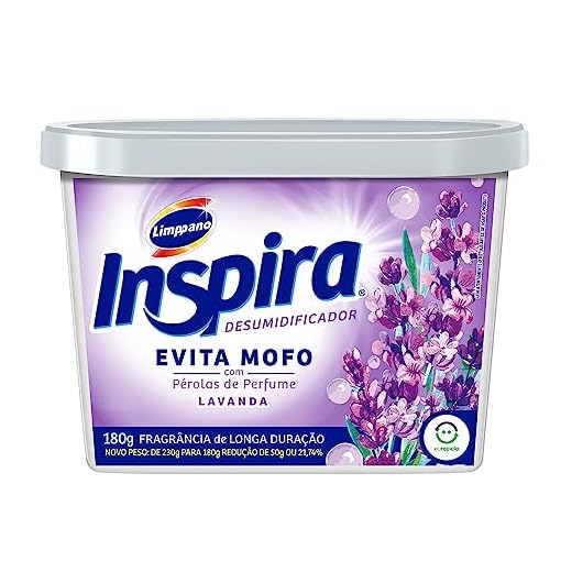 Limppano Evita Mofo Desumidificador Inspira 180G - Fragância: Lavanda