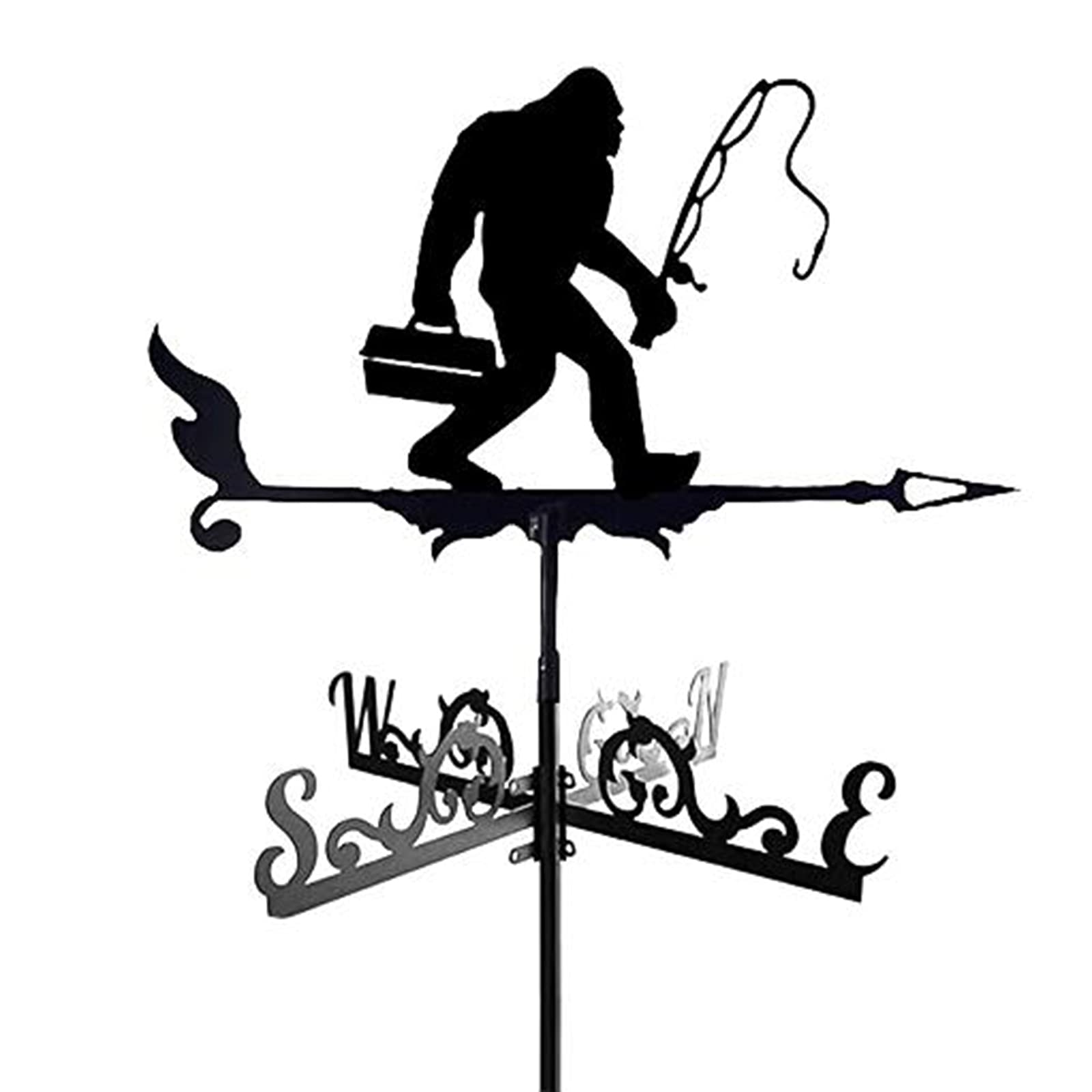 TAXXII Outdoor courtyard weather vane wrought iron vanes Doberman Airplane Wind Vane Measuring Tools Weathervane Direction Indicator Weathercock Stainless Steel with Anti-Rust Coating