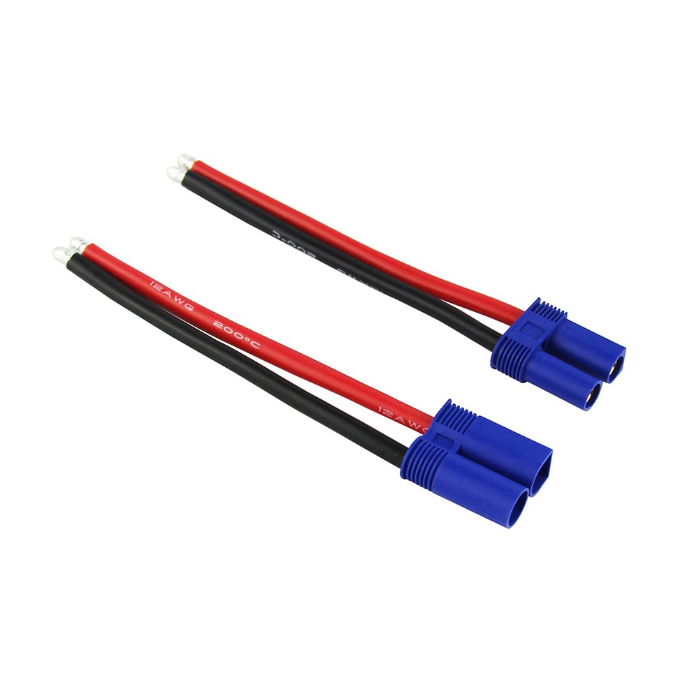 OliYin 2 Pairs EC5 5.0mm Male Female Banana Connector with 12awg Silicone Wire 3.93 inch RC Hobby Lipo Battery(Pack of 2)