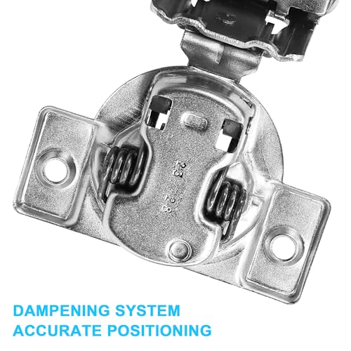 Redunest 1-1/4 Inch Overlay Soft Close Cabinet Hinges, 50 Pack Slow Soft Close Hinges for Kitchen Cabinets Satin Nickel Hidden Self Closing Kitchen Cabinet Hinges for Cupboard by Redunest - Image 4