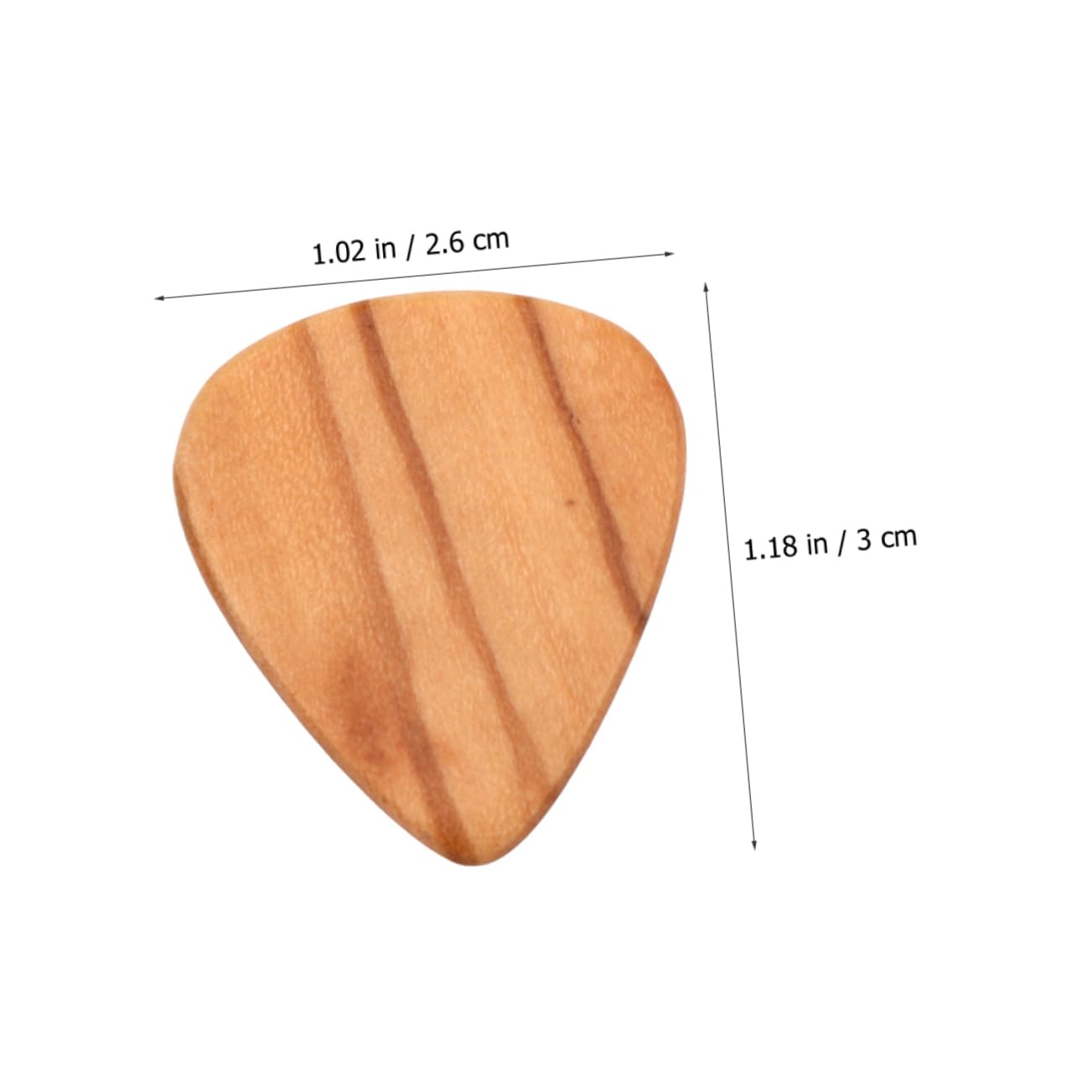 ibasenice 12pezzi Plettri Di Olivo Per Chitarra e Ukulele Plettri Multifunzione Leggeri e Resistenti Semplice Design Creativo Per Musicisti