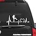 Kickboxen Kickboxer Herzschlag Aufkleber 30 cm Herzlinie Hobby Sticker Auto Lack Scheibe Autoaufkleber von Pegatina Promotion ®