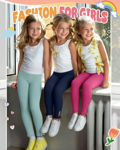 Image of 3 Pack Toddler Girls Cotton Leggings Bow Tight Pants